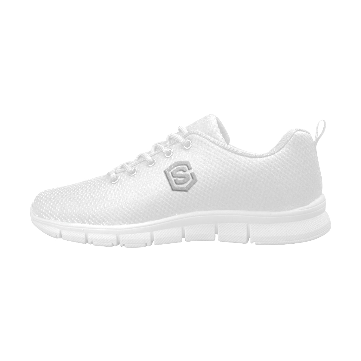 silver logo Women's Breathable Running Shoes (Model 055)