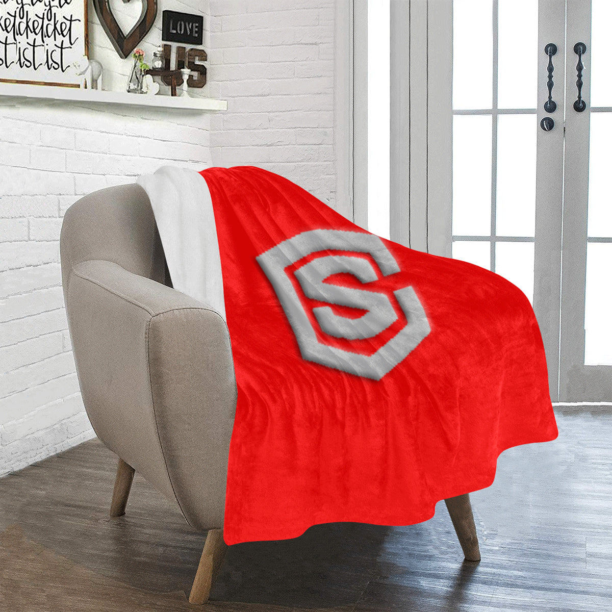 RedUltra-Soft Micro Fleece Blanket with Silver Logo Ultra-Soft Micro Fleece Blanket 30"x40"