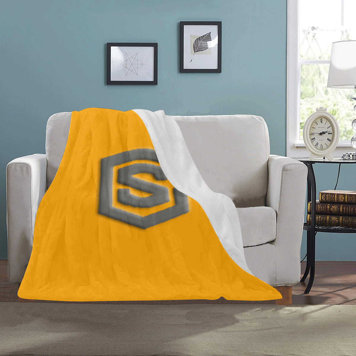Orange Ultra-Soft Micro Fleece Blanket with Gray Logo Ultra-Soft Micro Fleece Blanket 30"x40"