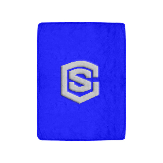 Blue Ultra-Soft Micro Fleece Blanket with Silver Logo Ultra-Soft Micro Fleece Blanket 30"x40"
