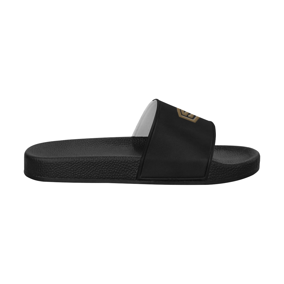 brown logo Men's Slide Sandals (Model 057)