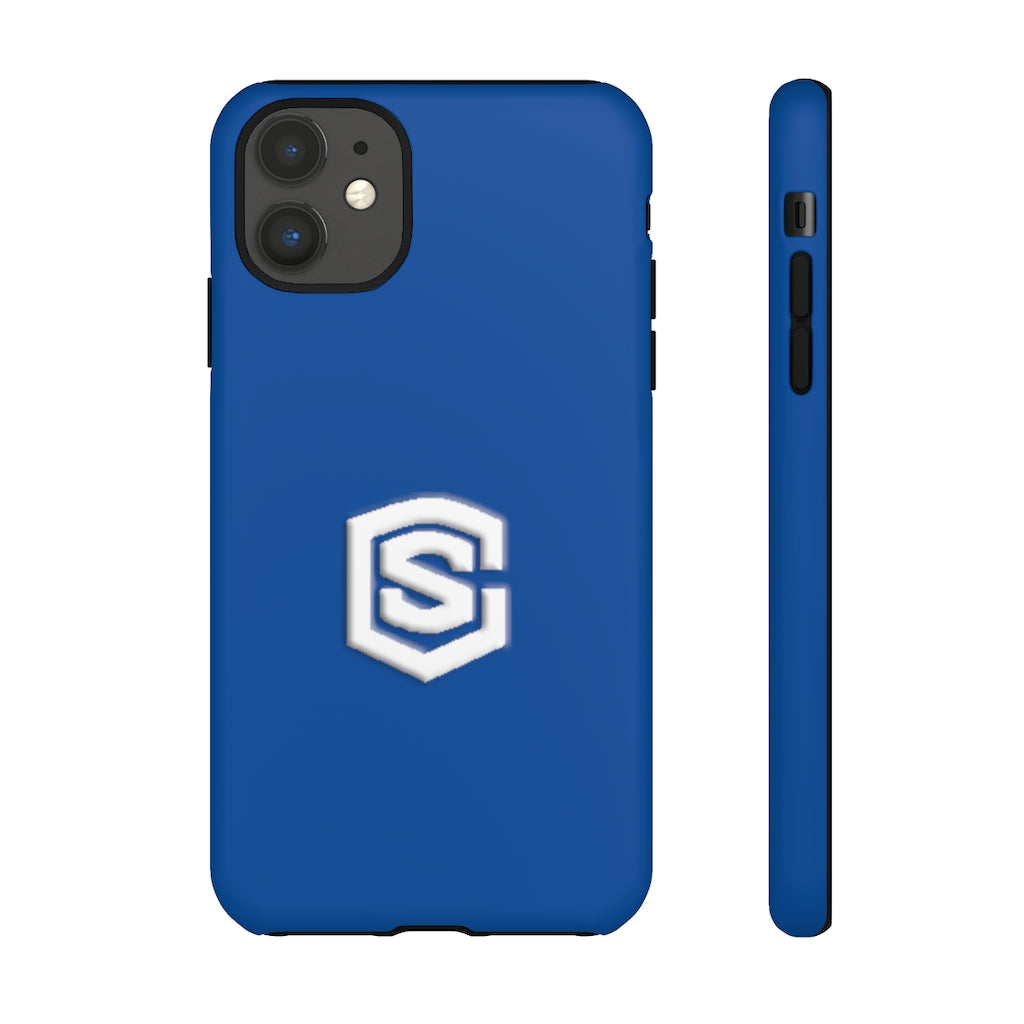 Blue Tough Cases White Logo