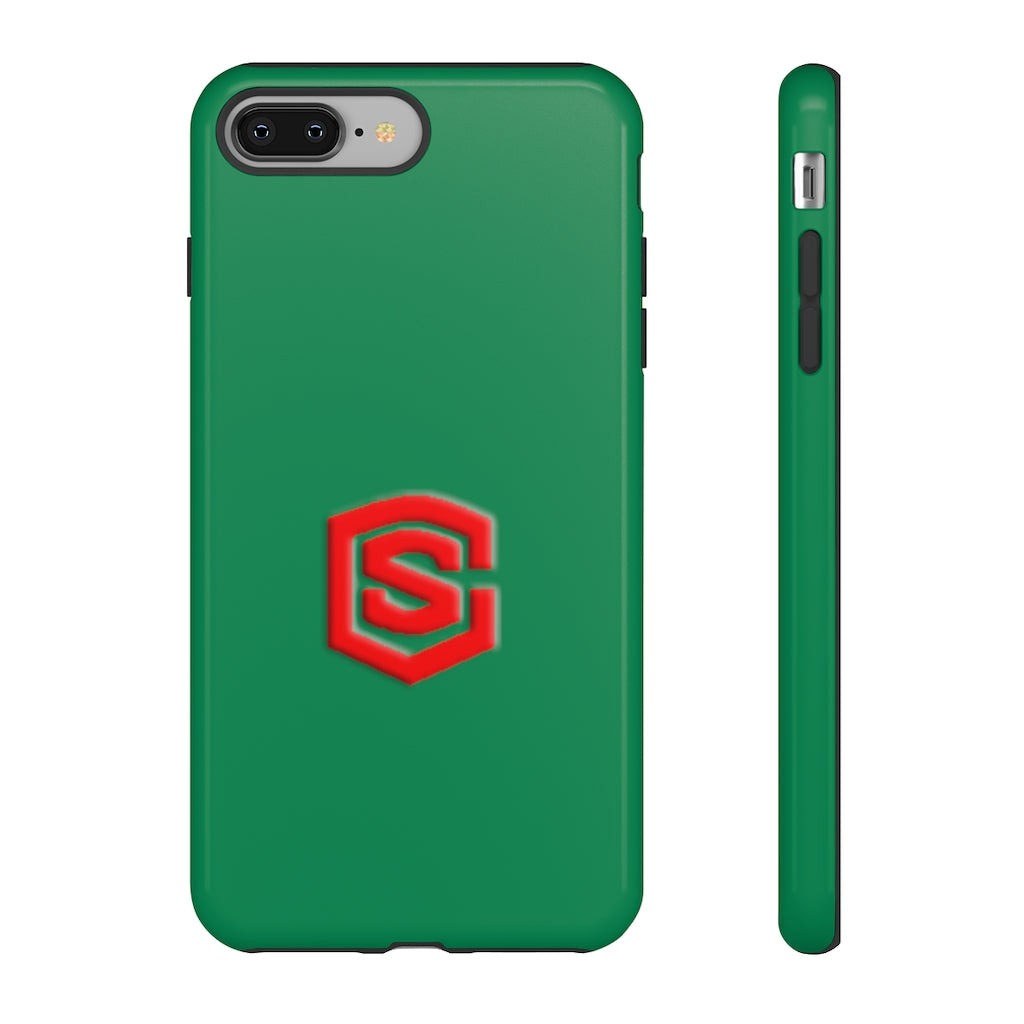Green Tough Cases Red Logo