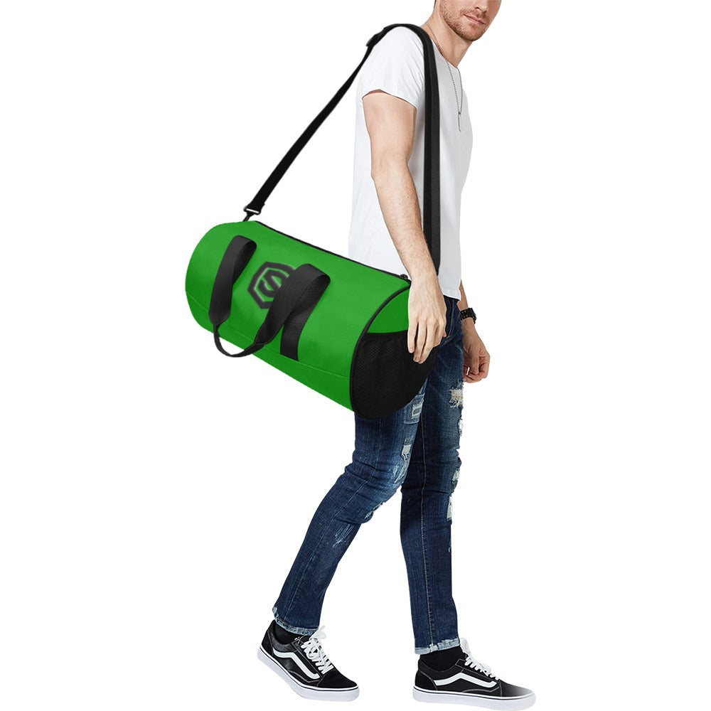 GREEN TRAVEL BAG WITH BLACK LOGO Travel Duffel Bags (Model 1679)