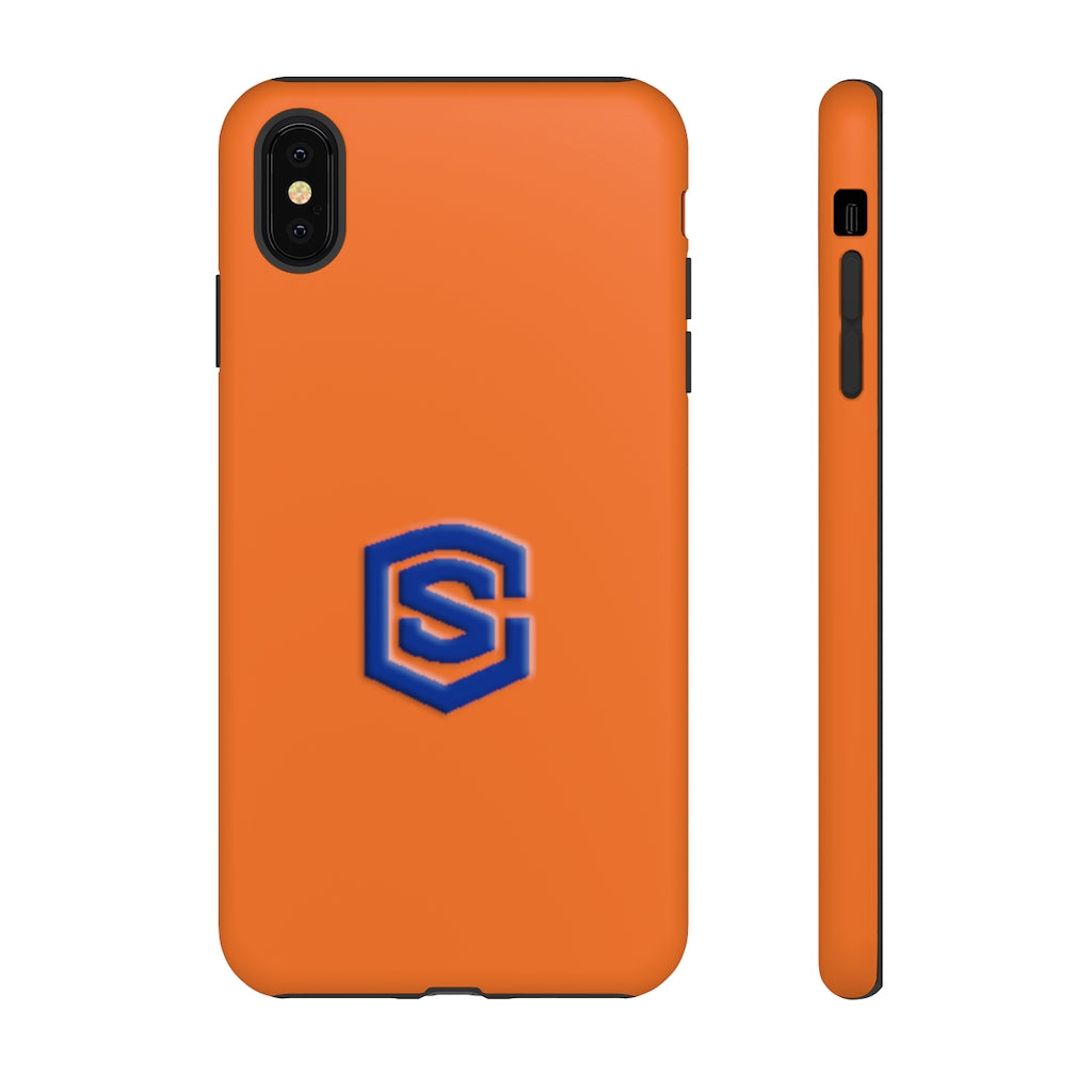 Orange Tough Cases Blue Logo