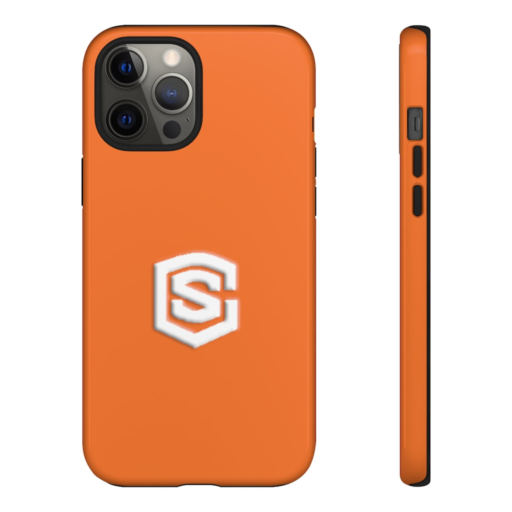 Orange Tough Cases White Logo