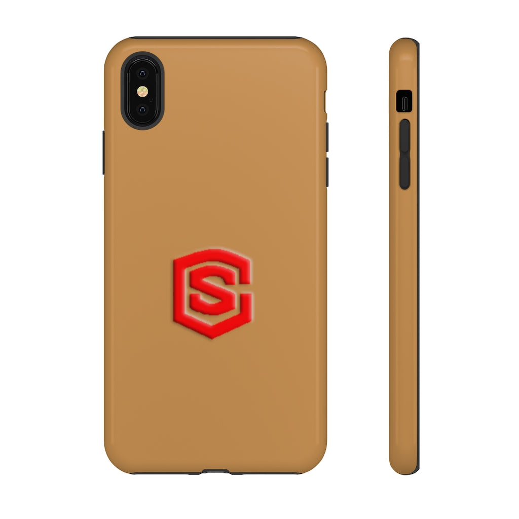 Brown Tough Cases Red Logo
