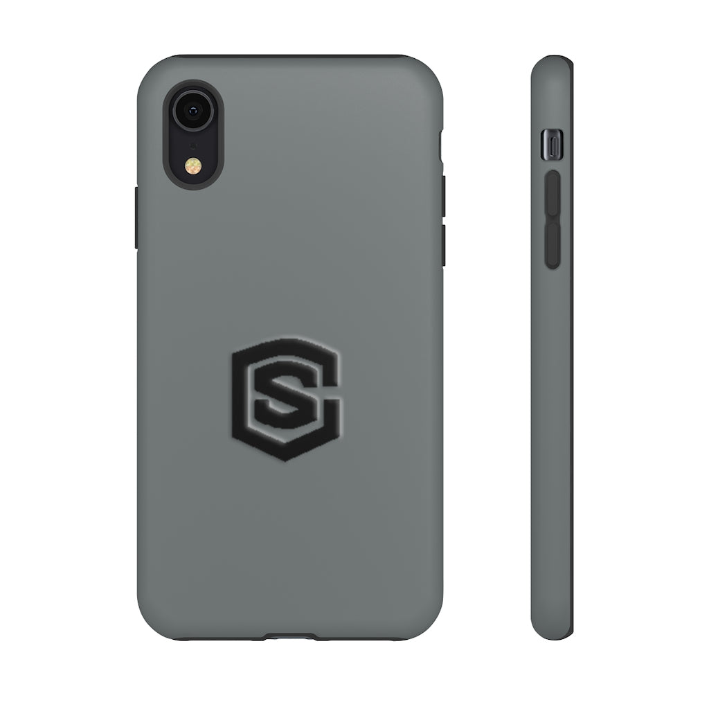 Grey Tough Cases Black Logo