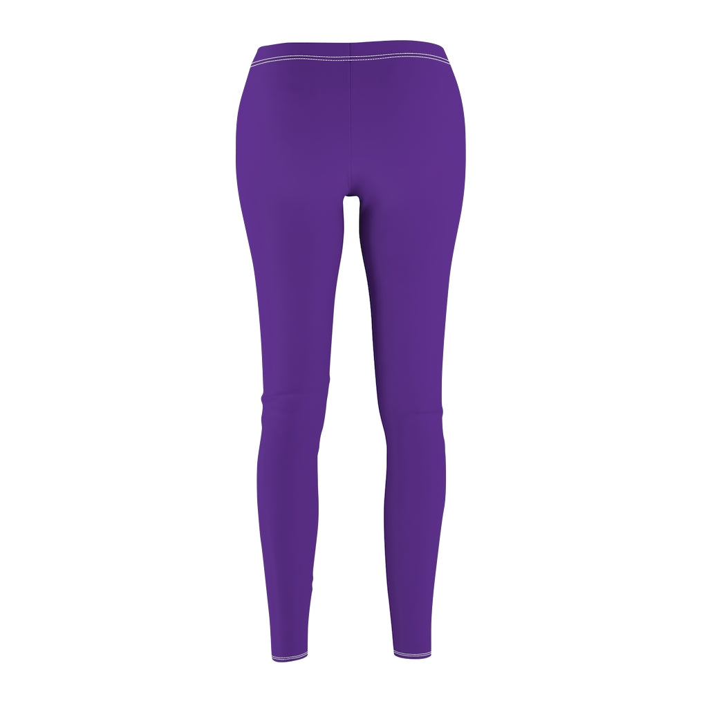 Purple Women's Cut & Sew Casual Leggings Pink logo