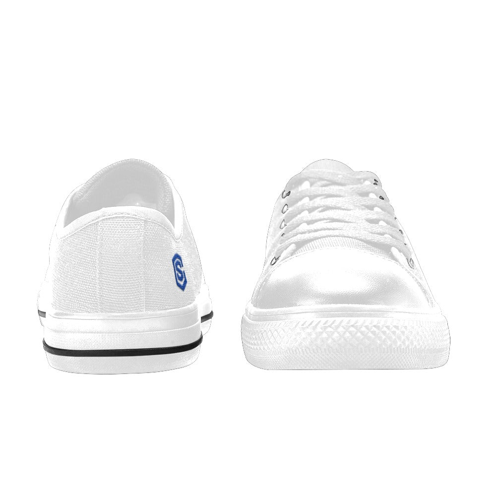 Blue logo Men's Classic Canvas Shoes (Model 018)