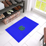 Blue Doormat 24" x 16" (Sponge Material) with Green Logo Doormat 24" x 16" (Sponge Material)