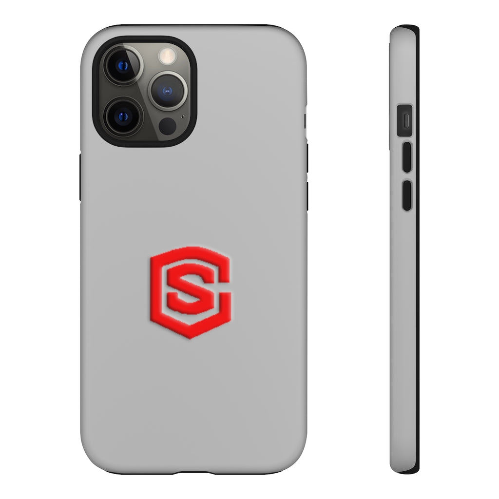 Silver Tough Cases Red Logo