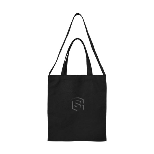 Black All Over Print Canvas Tote Bag With Black Logo All Over Print Canvas Tote Bag(Model1698)(Medium)