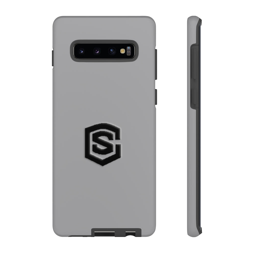 Grey Tough Cases Black Logo