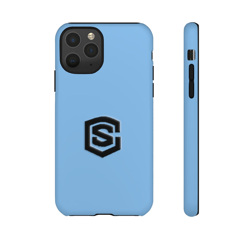 Blue Tough Cases Black Logo
