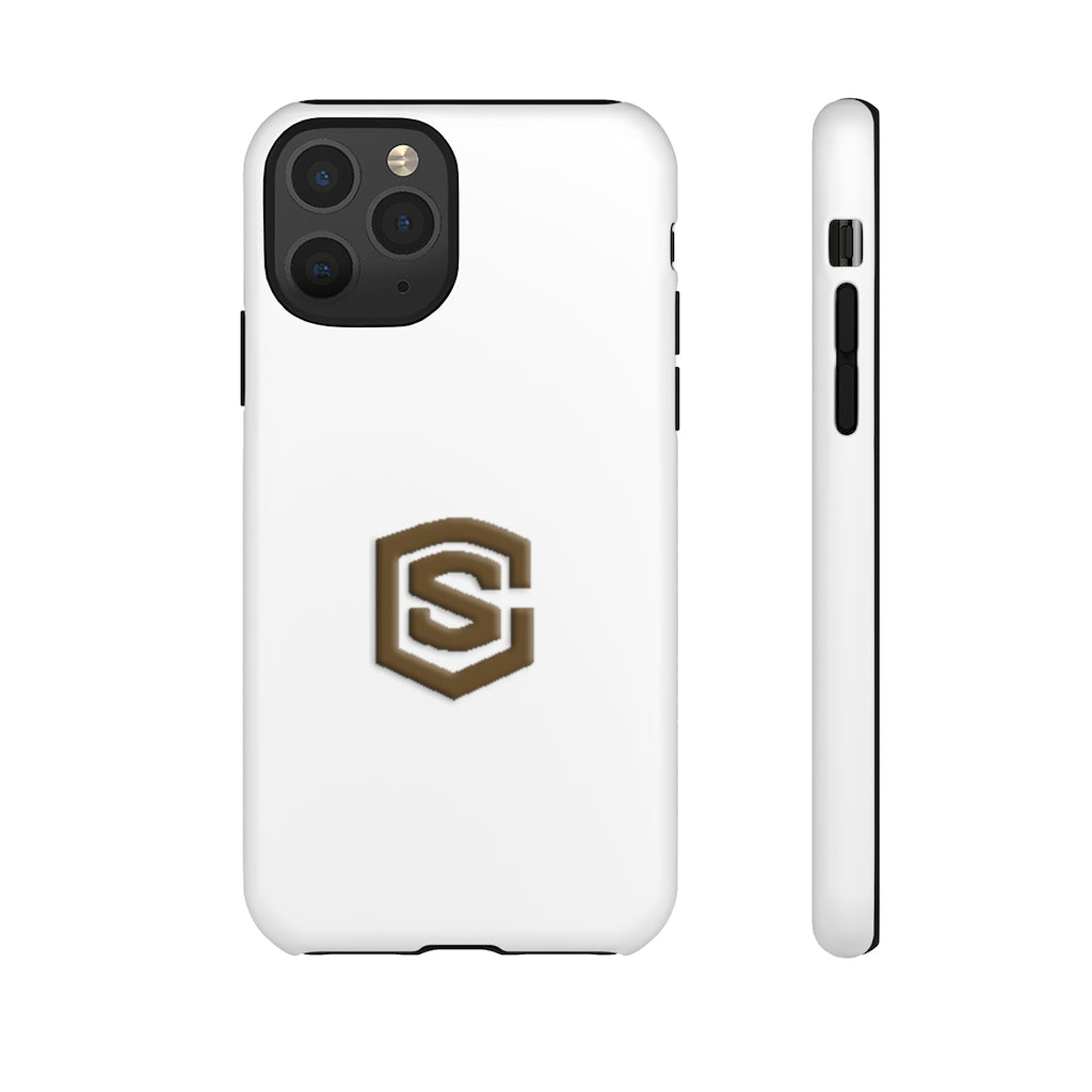 Black Tough Cases White Logo