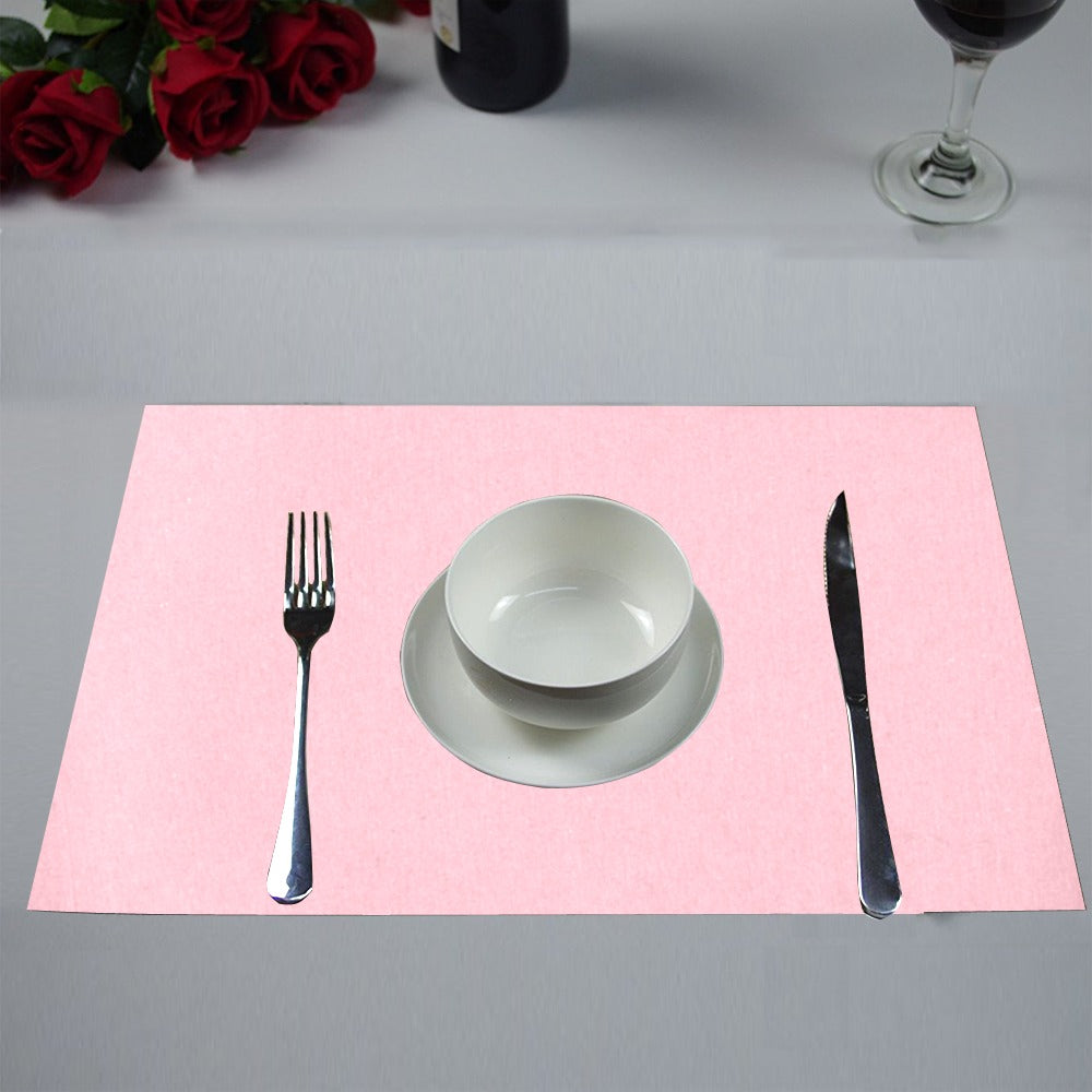 Pink Placemats 12" x 18" With Blue Logo Placemats 12" x 18" (Set of 2)