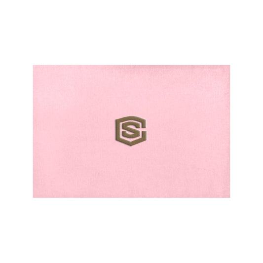 Pink Placemats 12" x 18" With Brown Logo Placemats 12" x 18" (Set of 2)