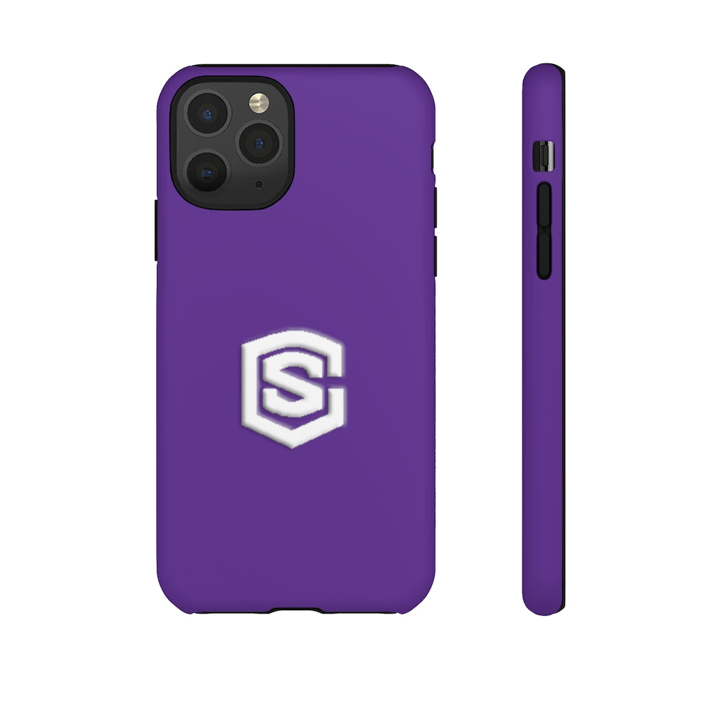 Purple Tough Cases White Logo