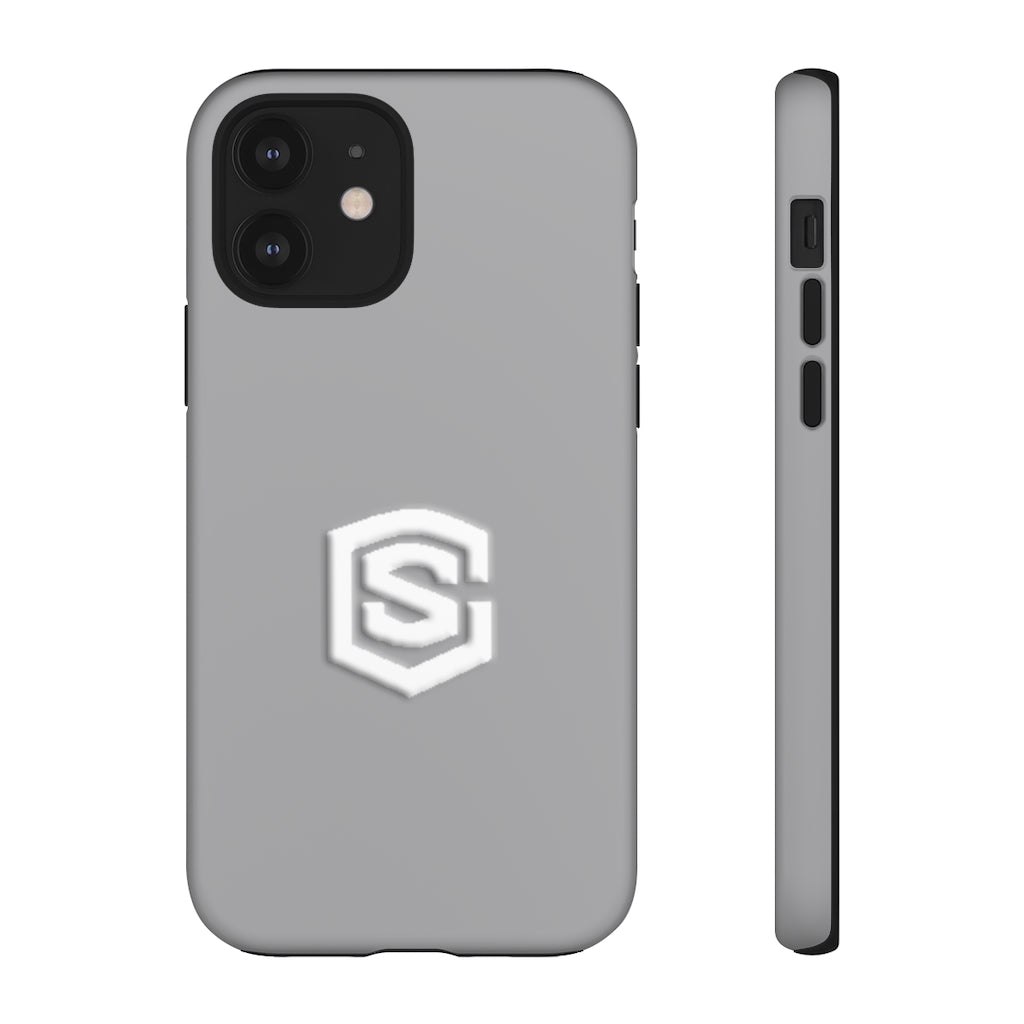 Silver Tough Cases White Logo