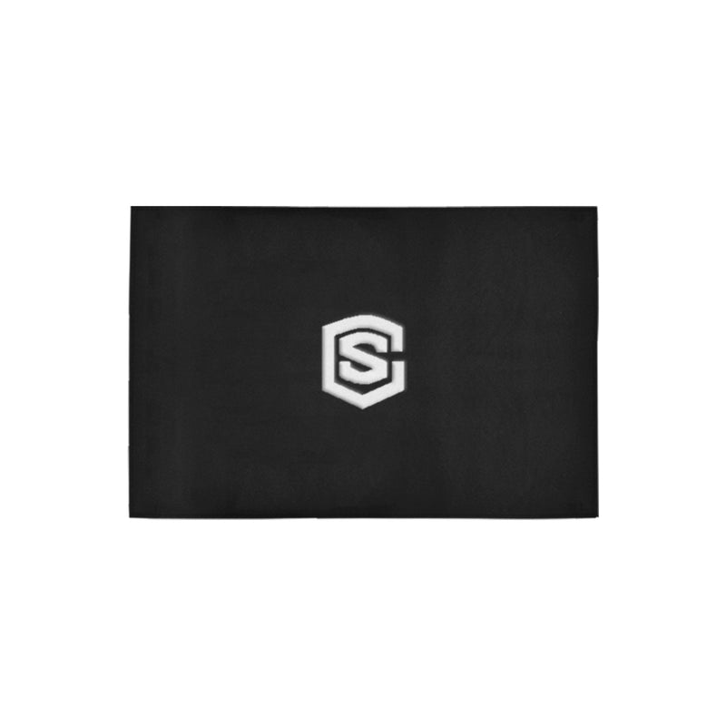 Black Doormat 24" x 16" (Sponge Material) with White Logo Doormat 24" x 16" (Sponge Material)