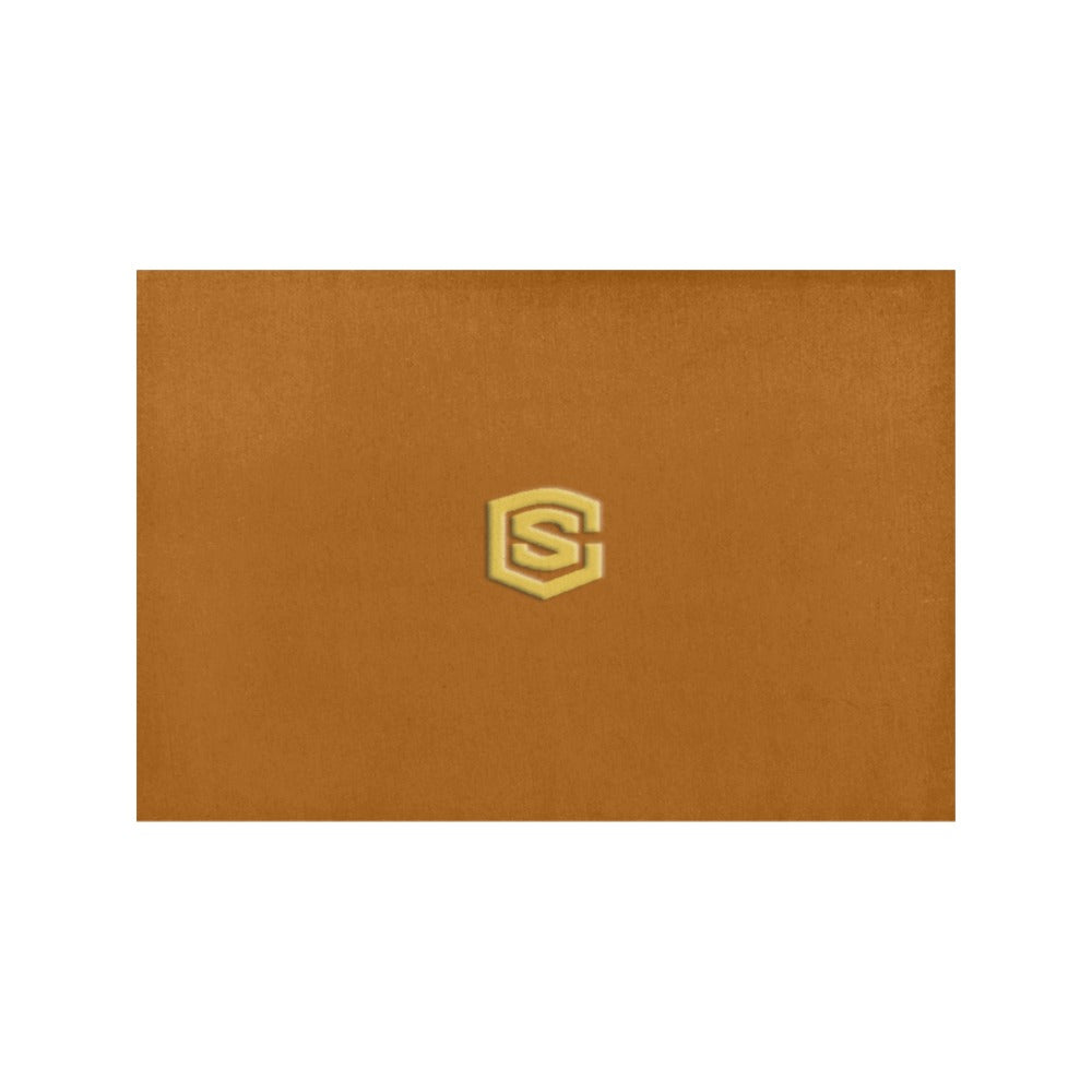 Brown Placemats 12" x 18" With Gold Logo Placemats 12" x 18" (Set of 2)