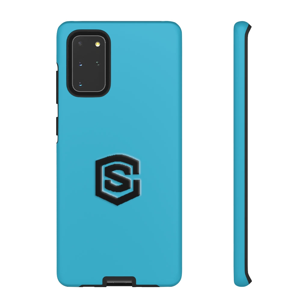 Blue Tough Cases Black Logo