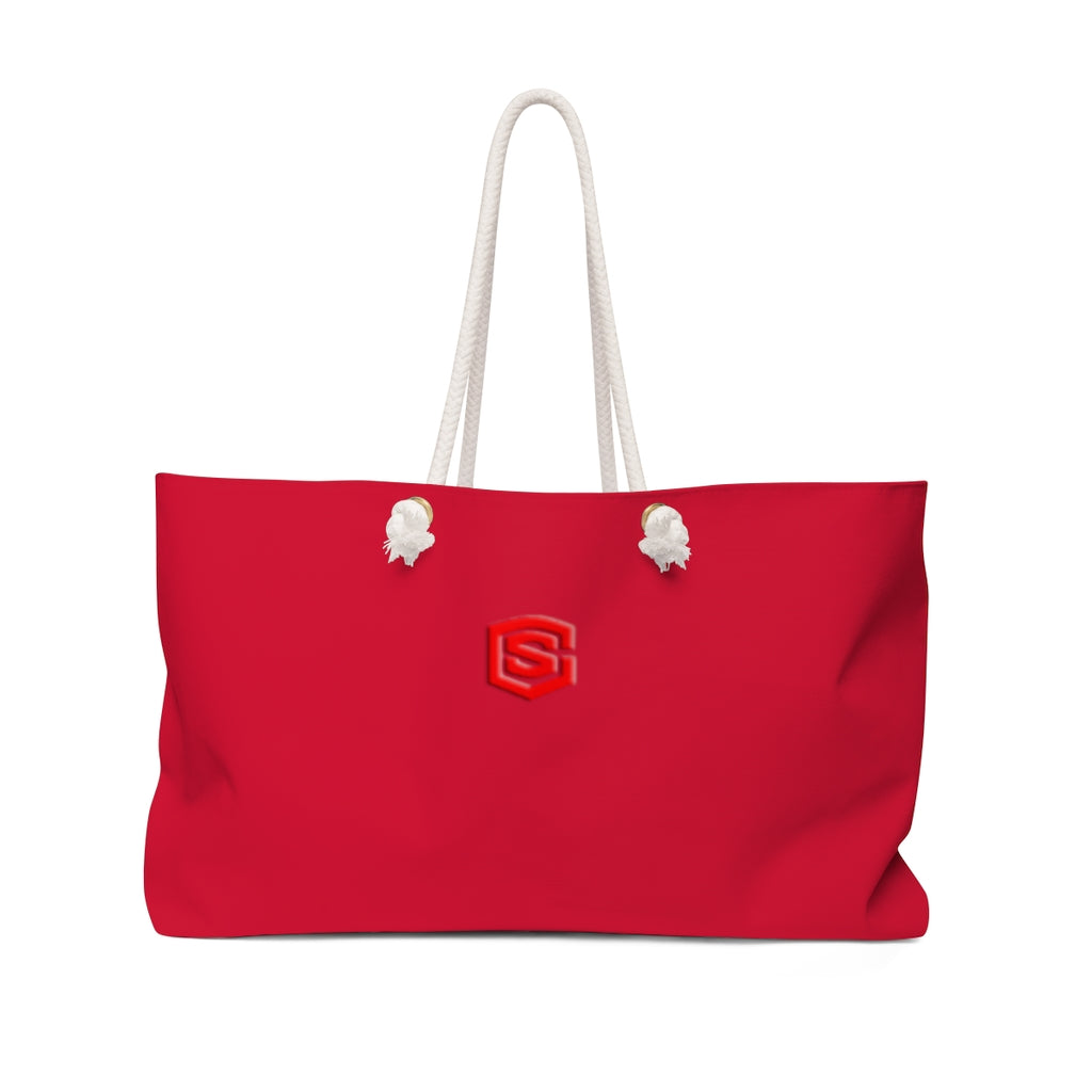 Red Weekender Bag Red Logo