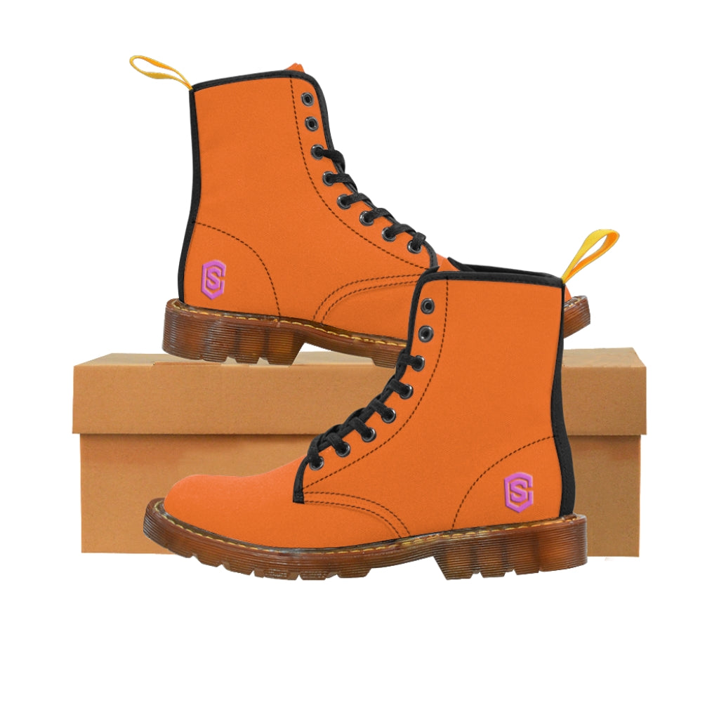 Orange Men's Canvas Boots Violet Logo