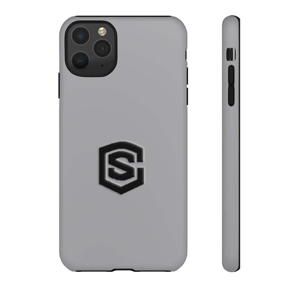 Grey Tough Cases Black Logo