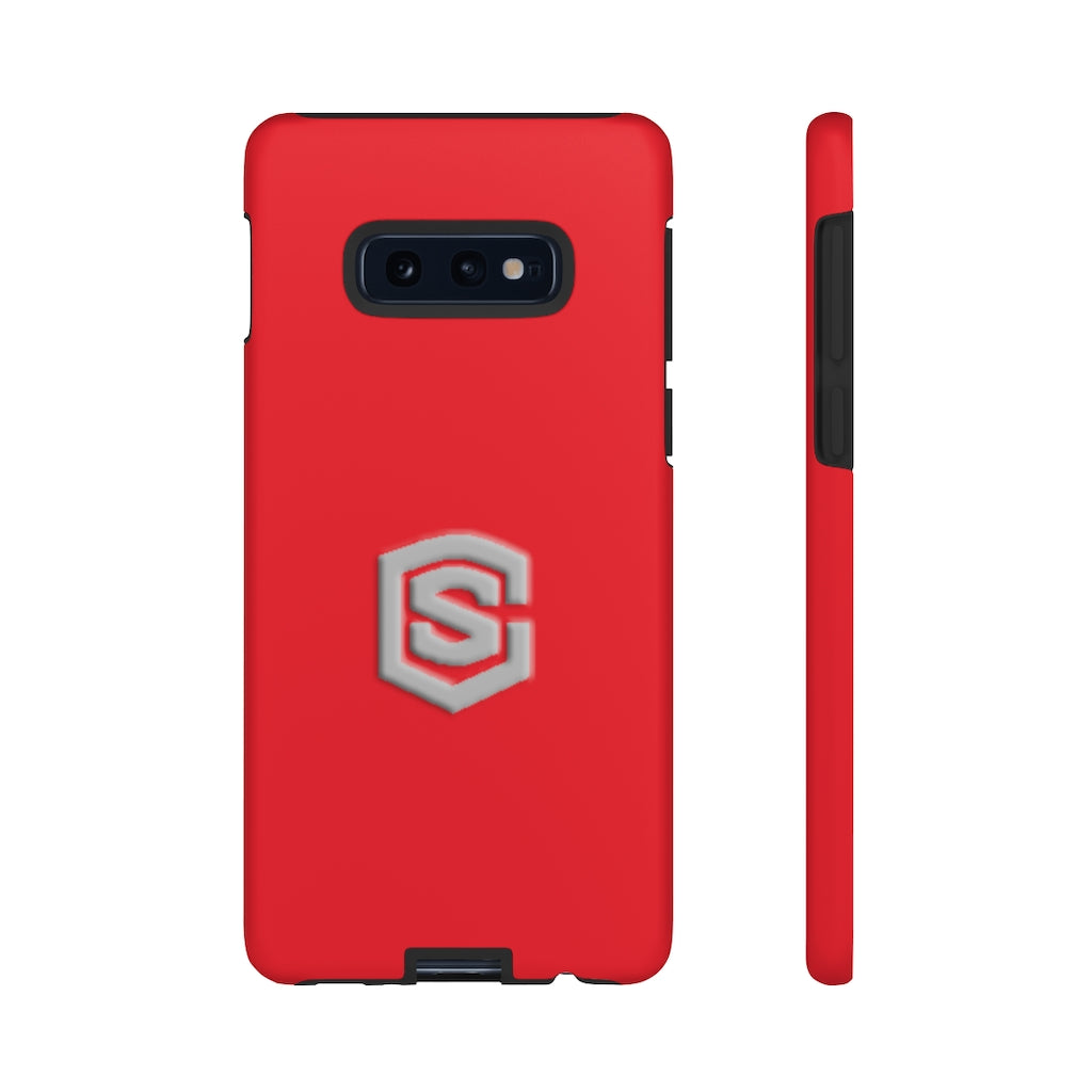 Red Tough Cases Silver Logo