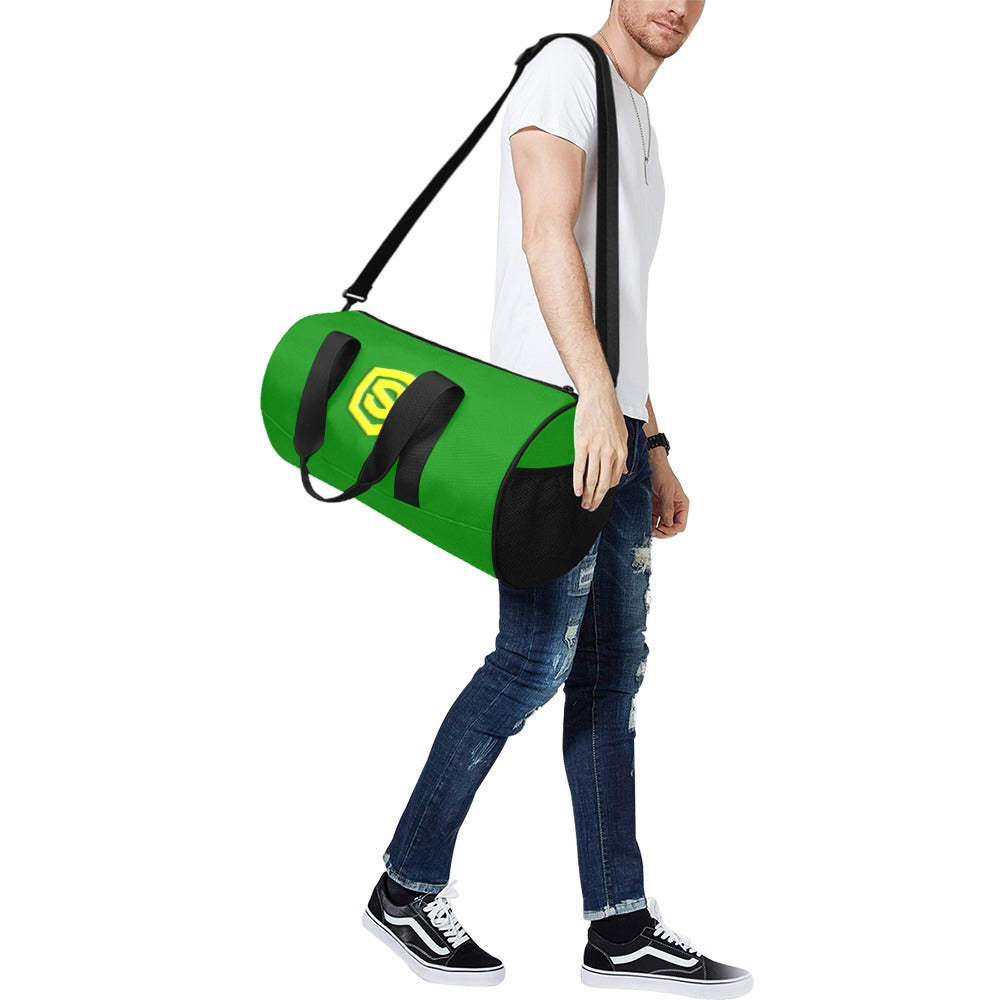GREEN TRAVEL BAG WITH YELLOW LOGO Travel Duffel Bags (Model 1679)