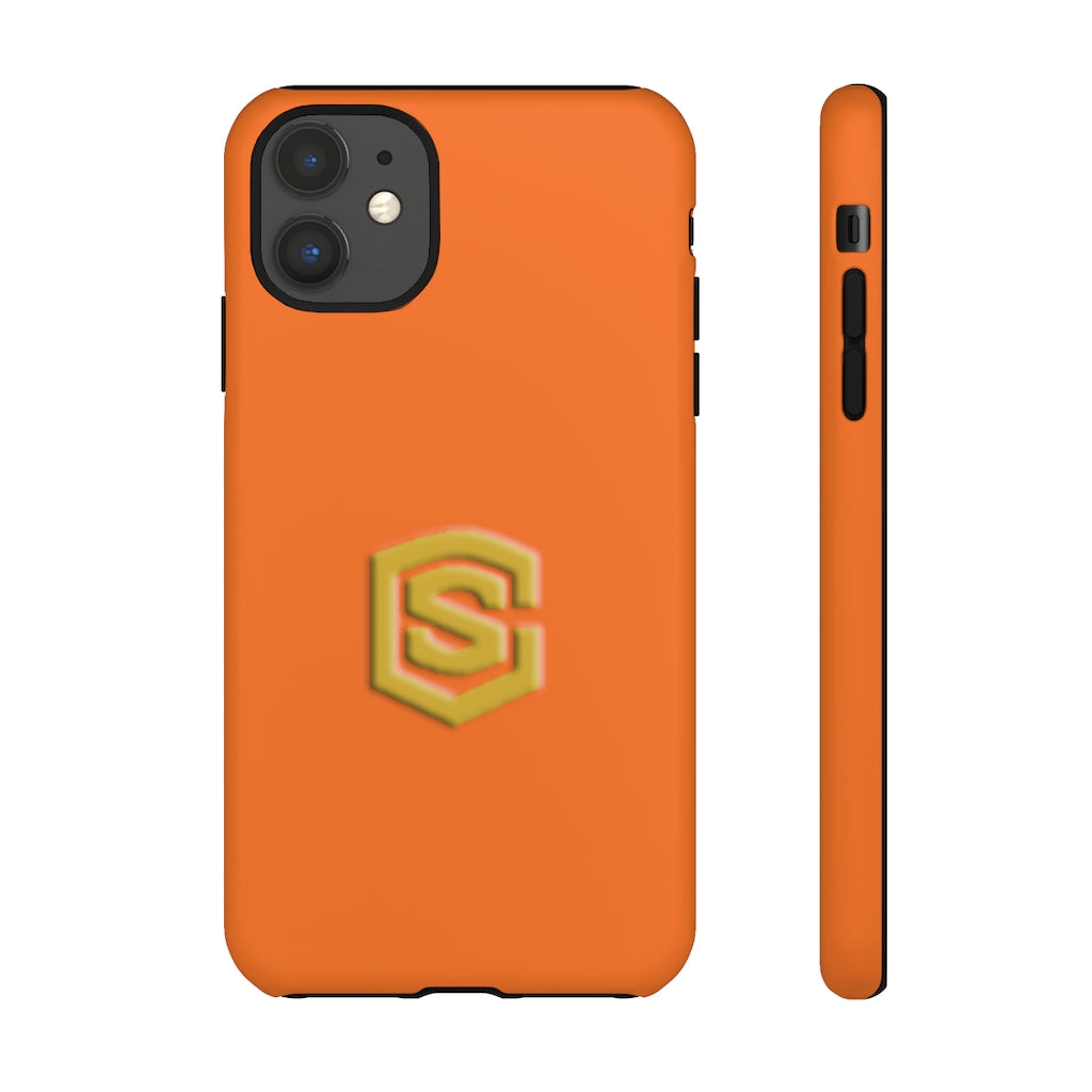 Orange Tough Cases Gold Logo