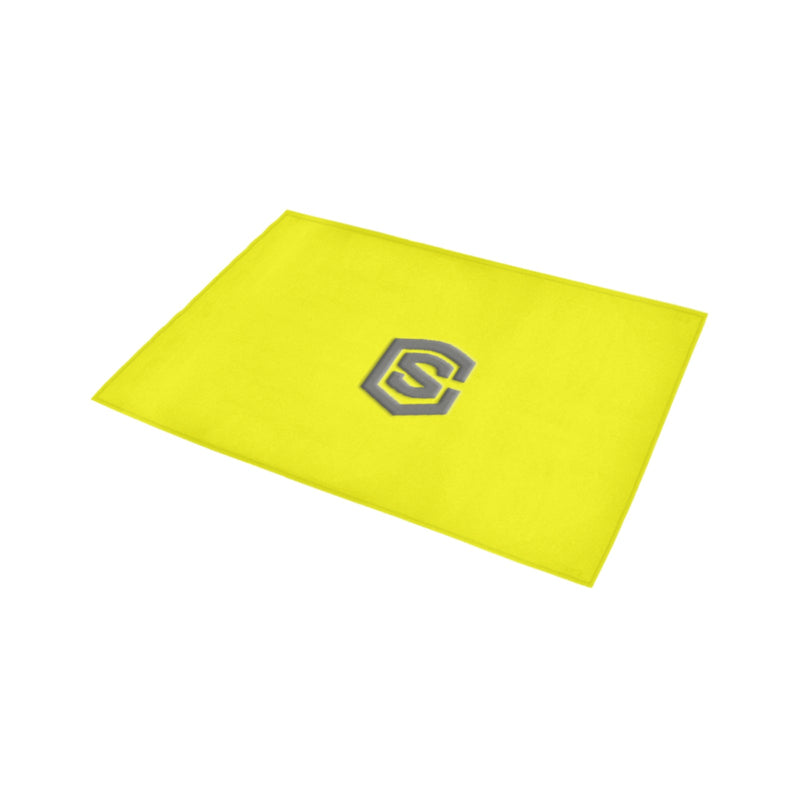 Yellow Doormat 24" x 16" (Sponge Material) with Gray Logo Doormat 24" x 16" (Sponge Material)