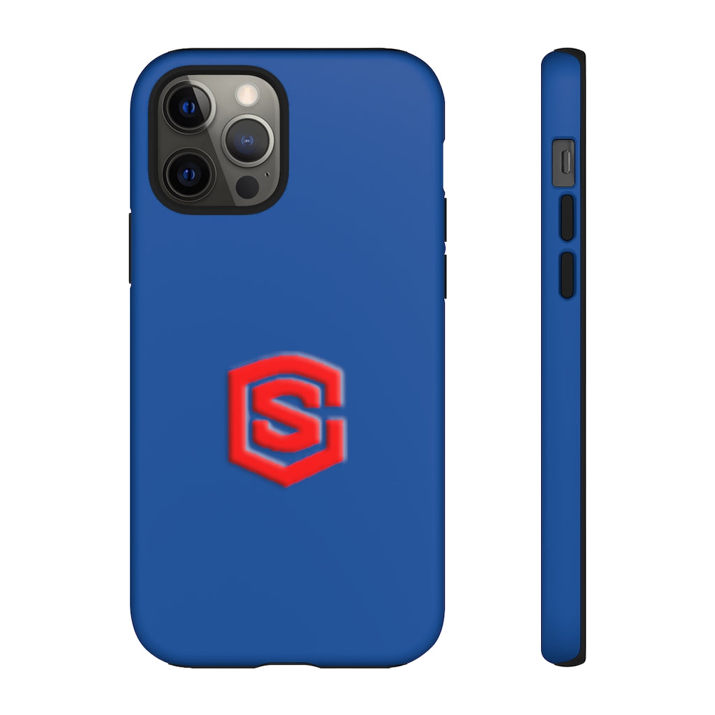 Blue Tough Cases Red Logo