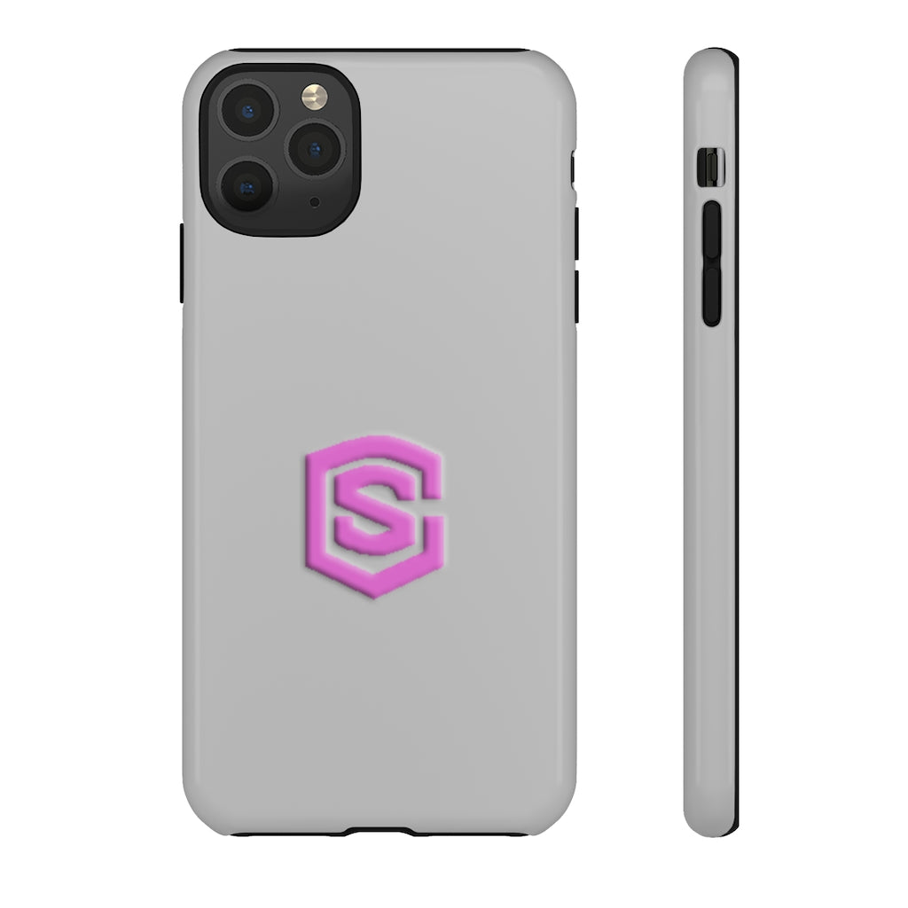 Silver Tough Cases Pink Logo