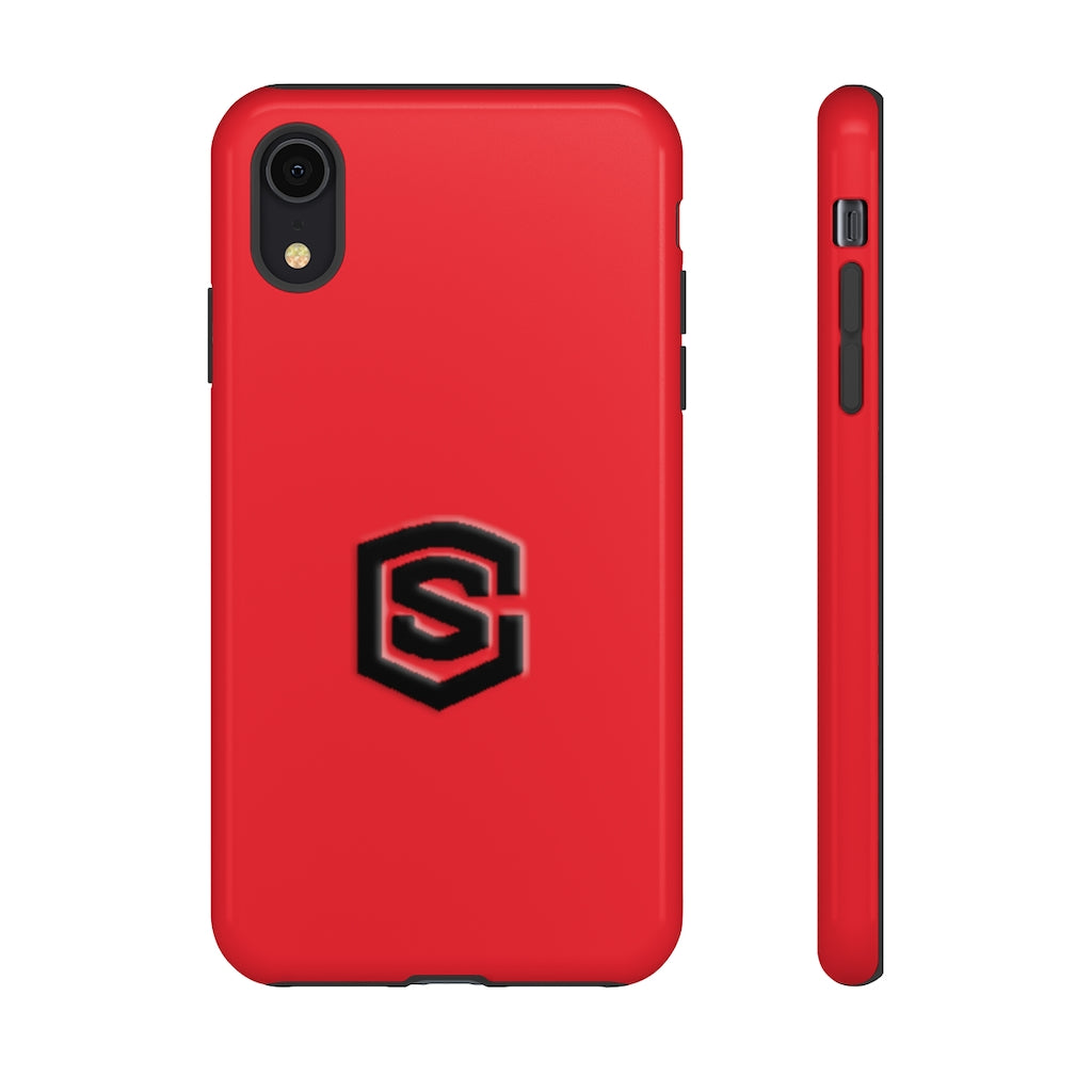Red Tough Cases Black Logo