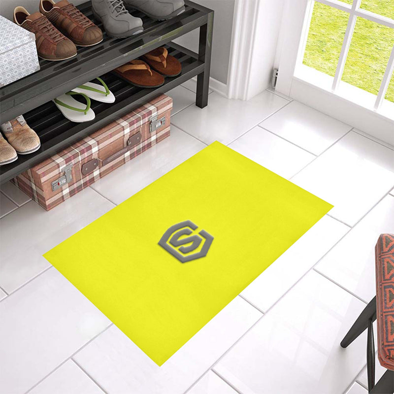 Yellow Doormat 24" x 16" (Sponge Material) with Gray Logo Doormat 24" x 16" (Sponge Material)