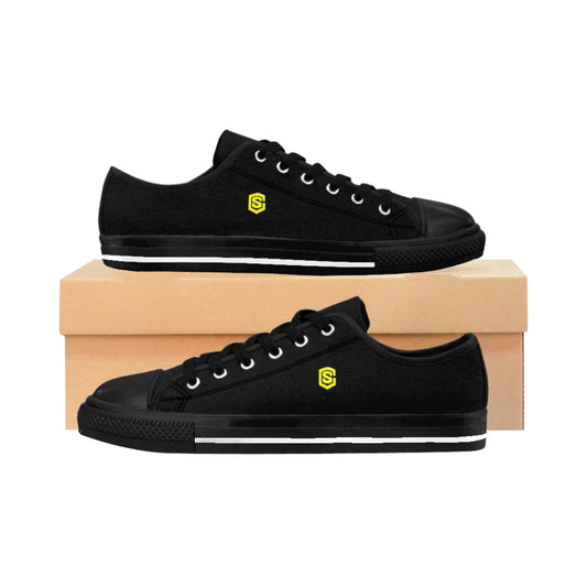 Black Men's Sneakers - yellow logo