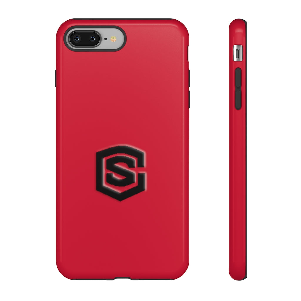 Red Tough Cases Black Logo