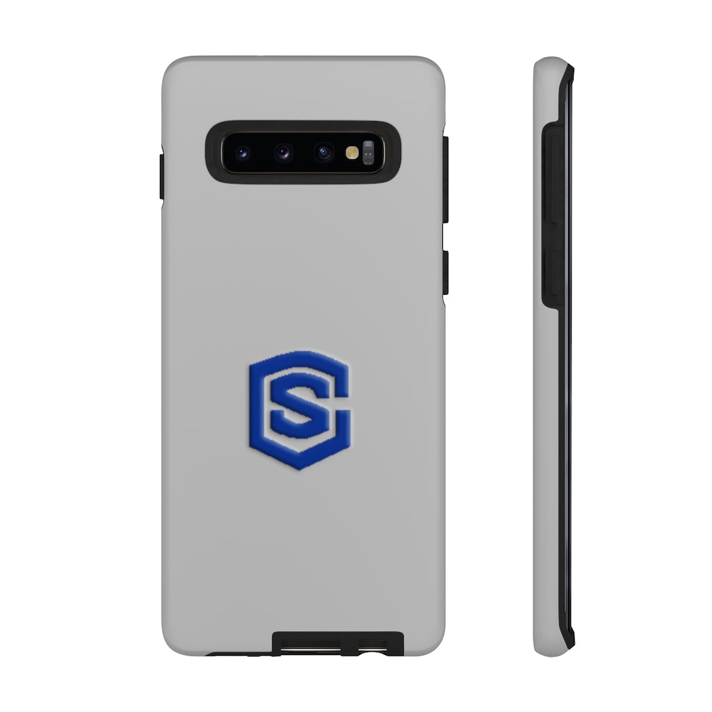 Grey Tough Cases Blue Logo