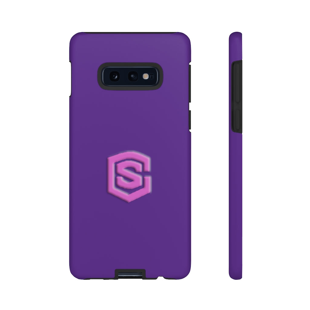 Purple Tough Cases Pink Logo