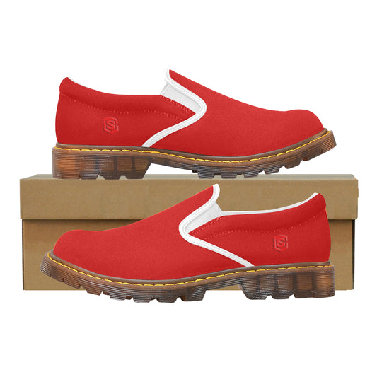 red logo Martin Women's Slip-On Loafer (Model 12031)