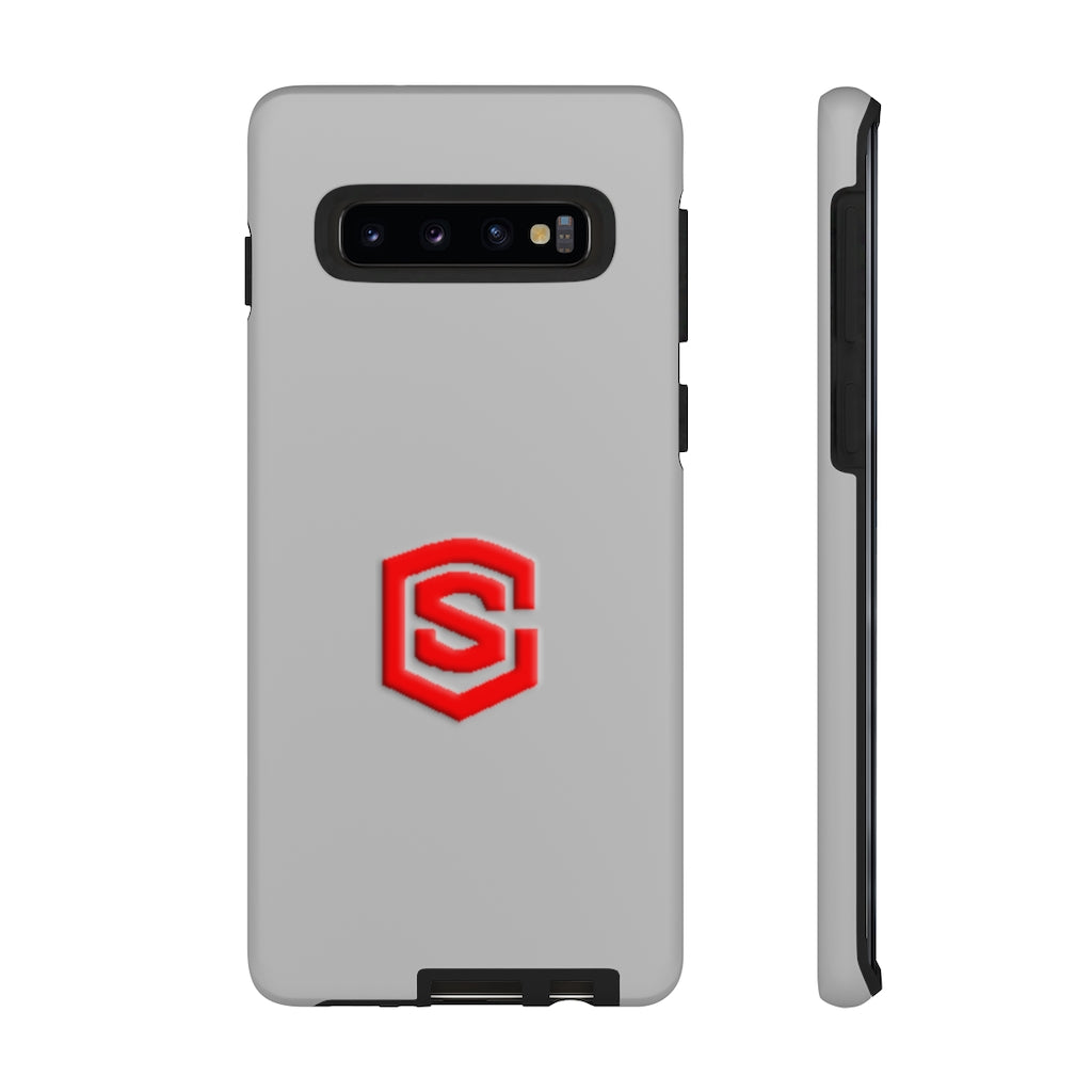 Silver Tough Cases Red Logo
