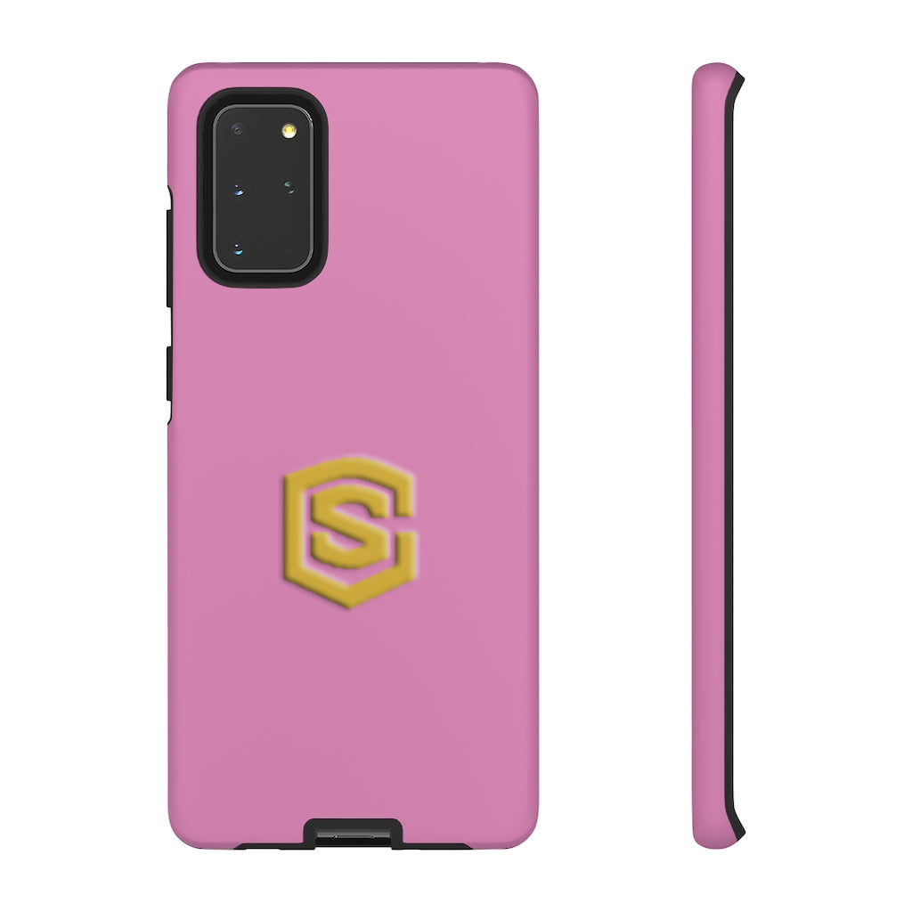 Pink Tough Cases Gold Logo