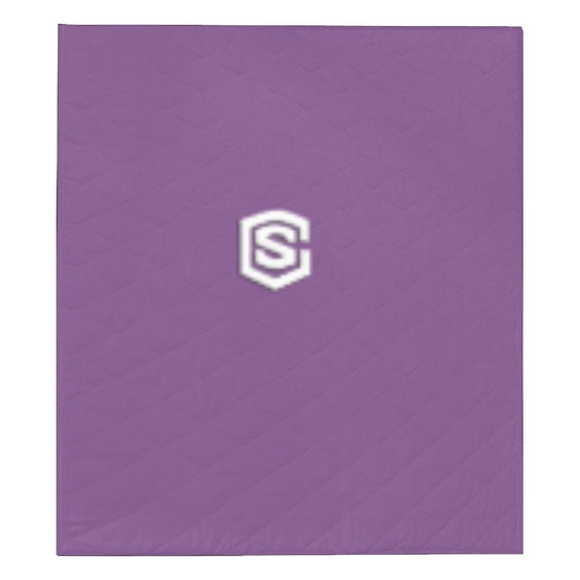 BLUE CUSTOM QUILT WHITE LOGO Custom Quilt  70" x 80"