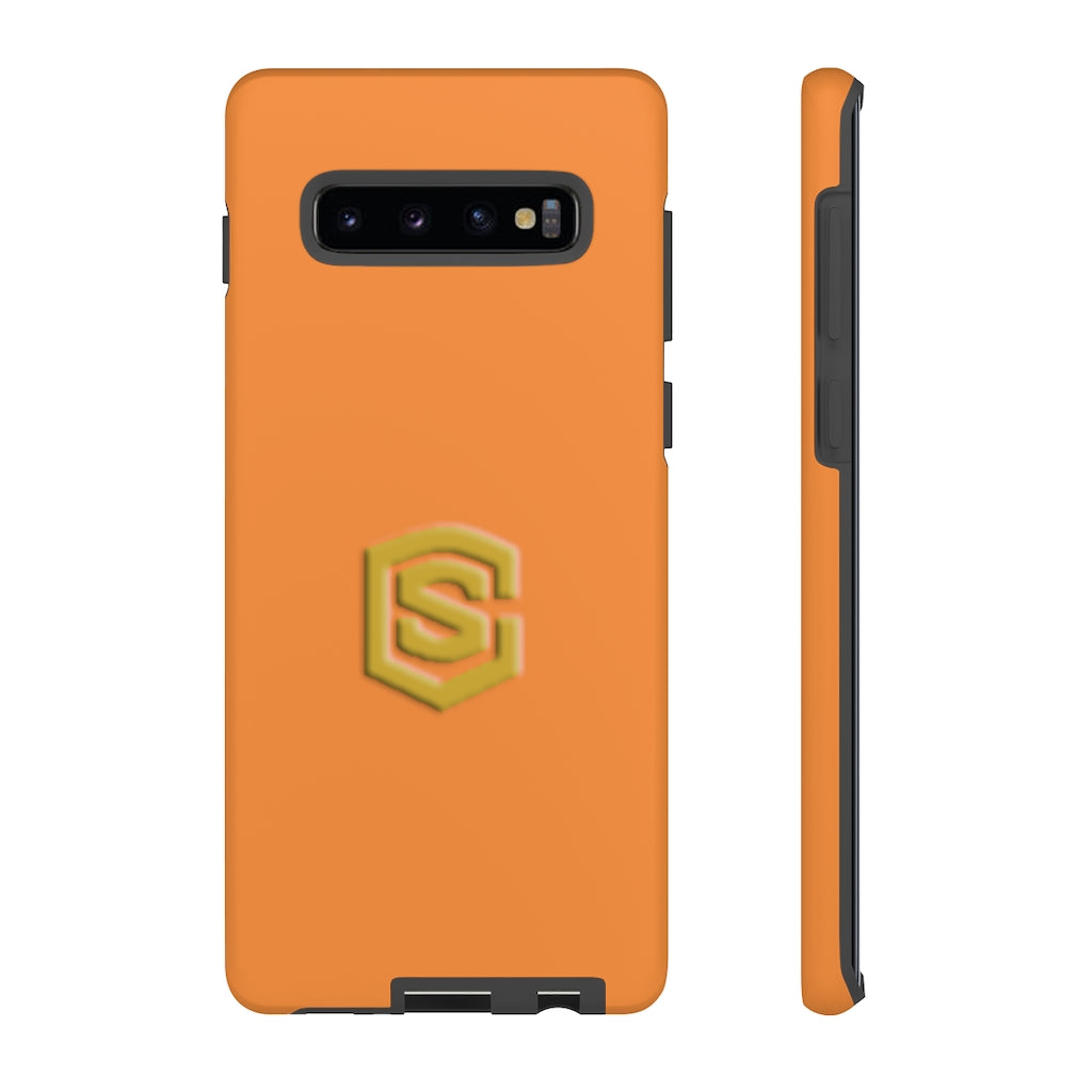Orange Tough Cases Gold Logo