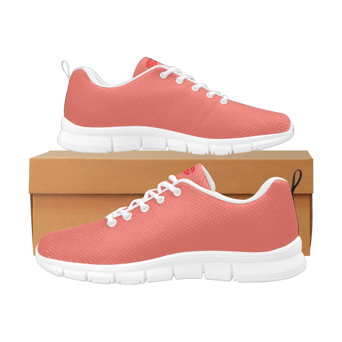 red logo Men's Breathable Running Shoes (Model 055)