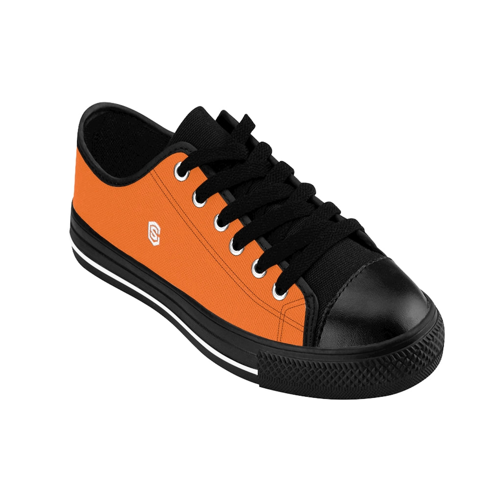 orange Men's Sneakers - white logo