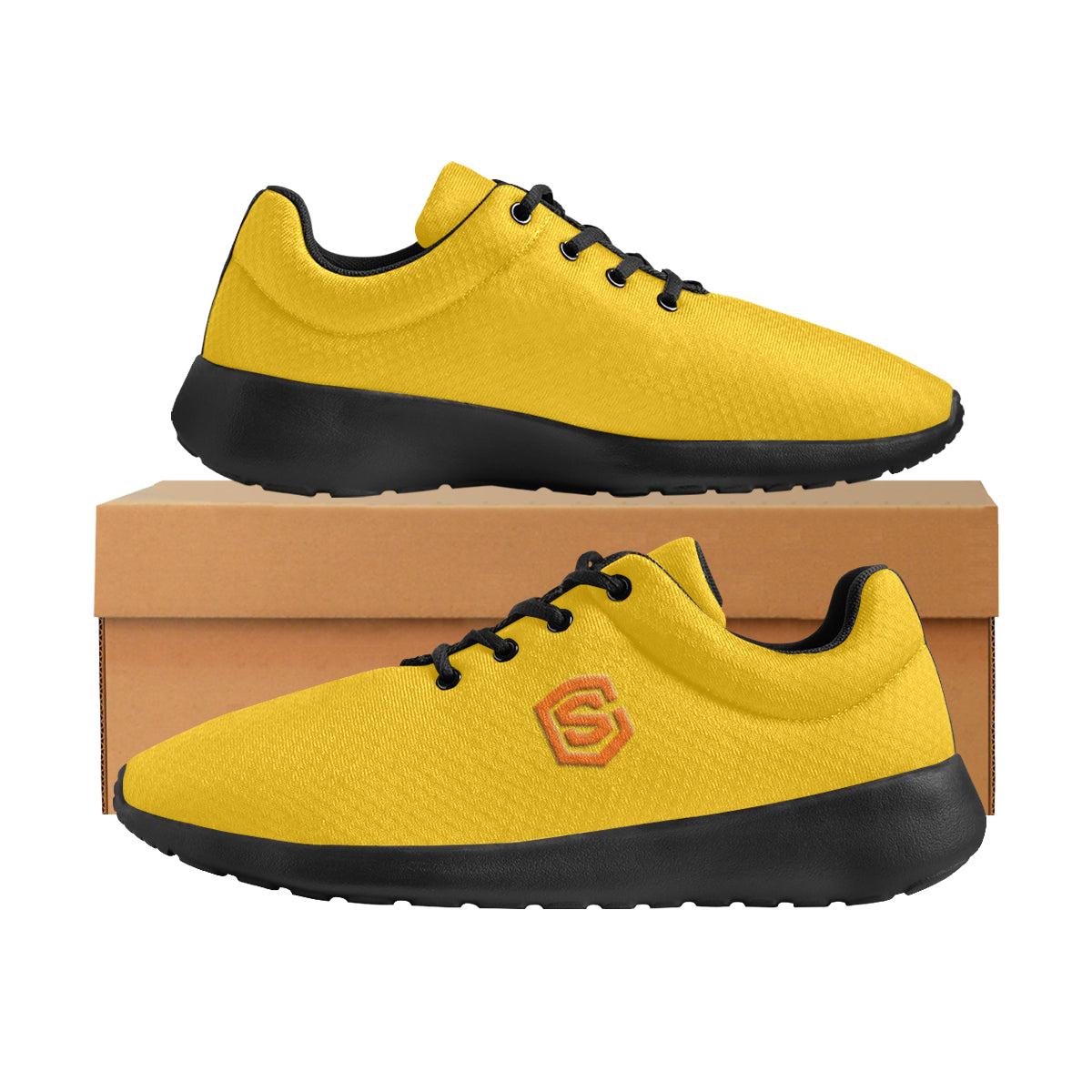 orange logo Men's Athletic Shoes (Model 0200)